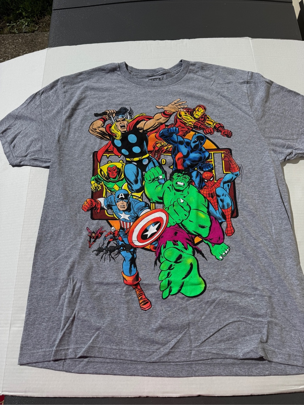 Marvel Cartoon XL gray T-shirt. NEW